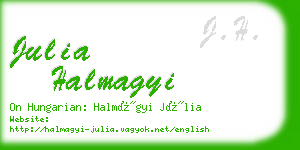 julia halmagyi business card